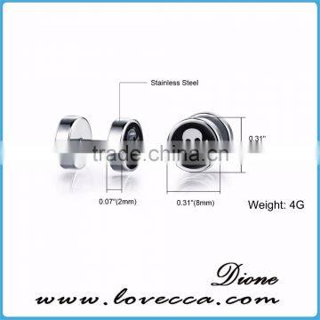 Skull Patern Body Steel Jewelry Piercing Barbell Tunnel Plug Stud Earrings photo-3