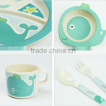 BPA Free Biodegradable Eco Bamboo Fiber Kids Dinner Set photo-2