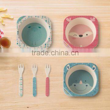 BSCI Audit Biodegradable Eco Bamboo Fiber Kids Dinner Set photo-2