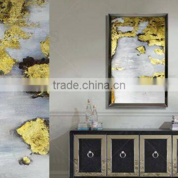 Wall Art Golden Abstract Oil Painting on Canvas for Home Decoration photo-3