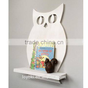 Owl Shape Wall Shelf New Design MDF Wood Display Shelf for Kids Room Decor Wall Mount Shelf Wholesale photo-2