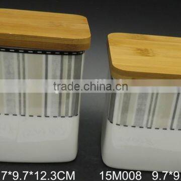 New Design Square Ceramic Cupcake Cookie Jar photo-2