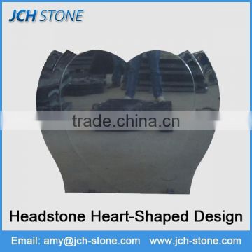 Shanxi black heart shaped granite carving grave tombstone