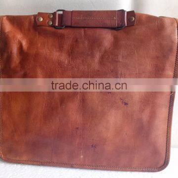 High Quality Handmade Vintage Pure Goat Leather Doctor Briefcase photo-2