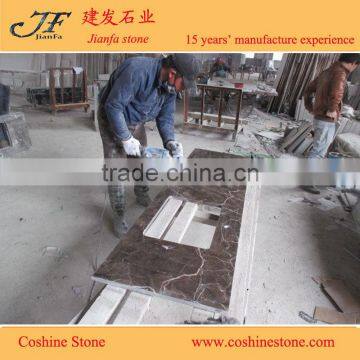 China Marron Dark Emperador Marble for bathroom vanity