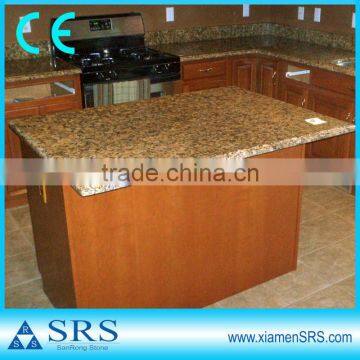 Prefab kitchen giallo fiorito granite countertop