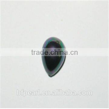 wholesale 14-19mm Black Raindrop Shell Pearl Beads