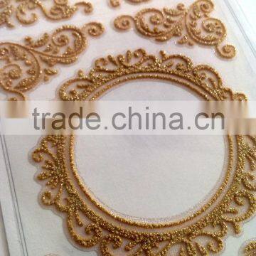 Popular Glitter Lace Foam Sticker, Graceful Decorative Shinny Glitter Sticker, Elegant Lace Sticker photo-4