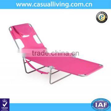 Outdoor Adjustable Comfort Lounger Foldable Beach Camping Reclining Bed