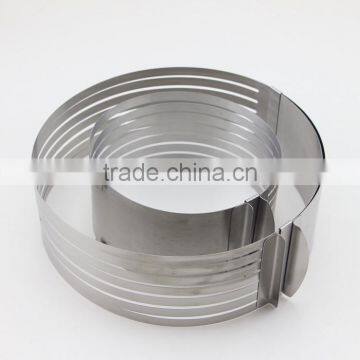 Adjustable Stainless Steel Layer Cake Slicer Kit Mousse Cake Ring Mold photo-5