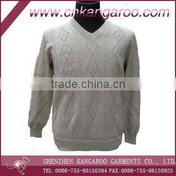 Men's V-neck Wool/viscose Pullover Sweater photo-1