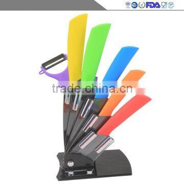 New Black Blade Ceramic Knife Set Chef Kitchen Knives 3" 4" 5" 6" Peeler Holder photo-3