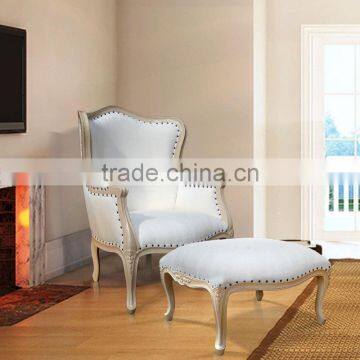 Wing Chair with Ottoman