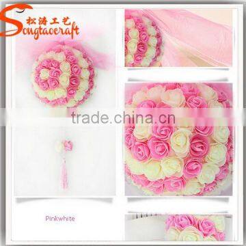 Artificial Silk Fabric COLORFUL Rose Flower Balls for Wedding Customized Artificial Rose Flower Balls for Sale photo-6