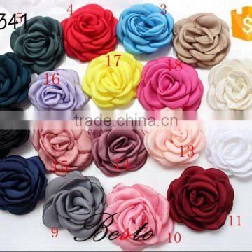 Fashion stereo rose shape chiffon flower hair accessories