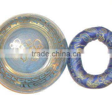 High Quality Colored Handmade in Nepal Tibetan Healing Singing Bowl photo-3