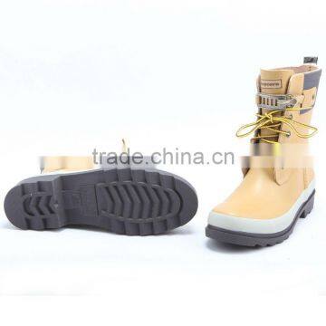 Fashion Latest Lace up Rubber Rain Boots photo-6