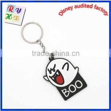 High Quality Coloful Soft Silicone Cheap Custom Cartoon Souvenir Keychain