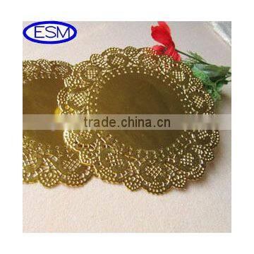 nature white color gold silver round golden paper doilies