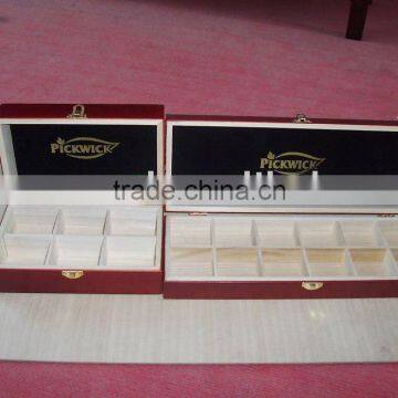 6 &12 compartments wooden tea box