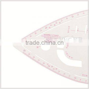 Kearing Metric Fashion Design Ruler Water Droplet Shape Ruler ( Sandwich Line ) Garement Curve Ruler # 6403 photo-4