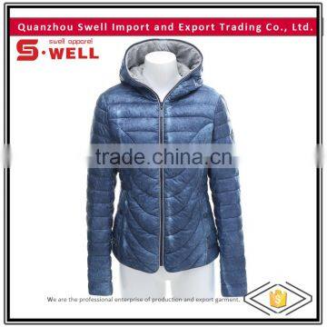 wholesale custom 50D polyester winter women quilted jacket