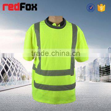 T-shirt Safety Strips Sleeves Workers Safety Yellow T-shirts Reflective Roadway T-shirt photo-4