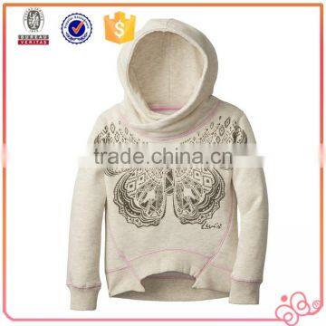 2016 new design cute animal custom hoody winter girls clothes