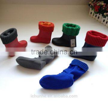 High Quality Winter Fleece Rain Knitted Top Boot Socks photo-5