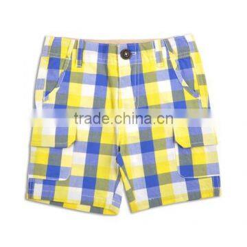 fashion plaid pants kids boys yellow&blue pants fashion loose pants