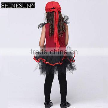 2016 Hot Selling Pirate Girl Costume Kids Halloween Costume Carnival Party Girls Pirate Costume photo-2