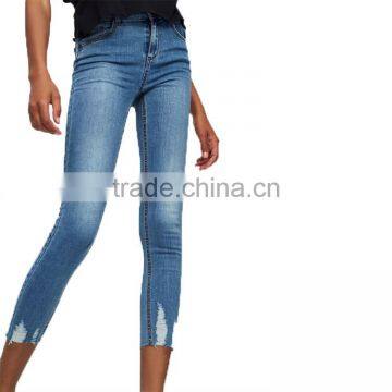 Wholesale Ladies Capri Jeans Ladies Tight Jeans Fashion Woman Apparel photo-2