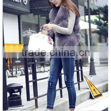 Hot Real Fox Fur Vest Top Quality Natural Fox Furs Waistcoat Jacket Woman Luxury Fox Fur Vest Gilets photo-6