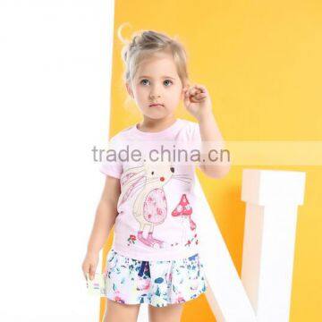 S60356B 2017 Summer Latest Kids Cotton Skirt High Waist Girls Tutu Skirt photo-3
