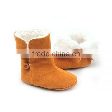 Simple Suede Leather Babies Prewalker Ankle Baby Boots photo-3