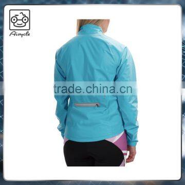 Woman Urban Road Stylish Waterproof Jacket in Blue City Cycling Cloth photo-2