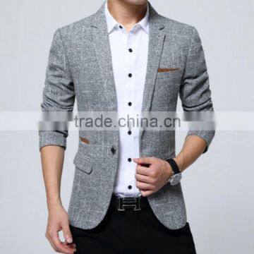 Custom Good Quality Hot Sale Single 1 Button Pockets with FLap Man Blazer Wholesale