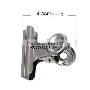 High Qaulity Silver Tone 5.0cmx4.4cm Stainless Steel Office Metal Bulldog Clips photo-2
