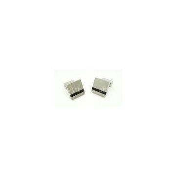 304# Square Hand Burnishing Stainless Steel Superman Cufflinks For men
