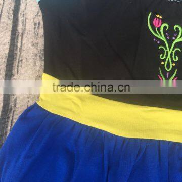 Baby Frozen Anna Cotton Dresss Girls Princess Playground Costume Boutique Fancy Kids Clothesdren Fancy Frozen Tops photo-5