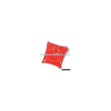 inflatable beach bags, inflated as a pillow, deflated as a shopping bag, ideal for promotion gifts