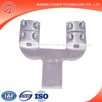 aluminium-copper terminals clamps for  double-bundle conductor