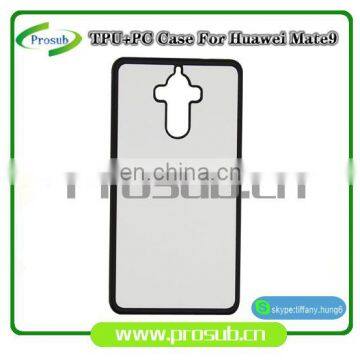 2d sublimation heat transfer PC +TPU silicon blank cell phone case for Prosub-Huawei mate 9