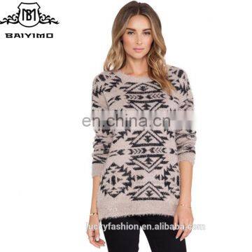 2016 Baiyimo Wholesale Fashion Acrylic Fabric Women Pullover Sweater