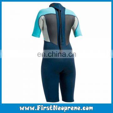 High Quality 2/3MM Neoprene CR Rubber Women Short Sleeve Super Stretch Shorty Wetsuit photo-6