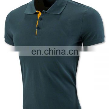 High quality professional men's black rugby wear rugby polo shirt sport wear