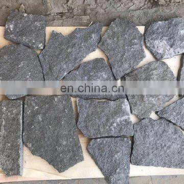 Dark grey granite random stone