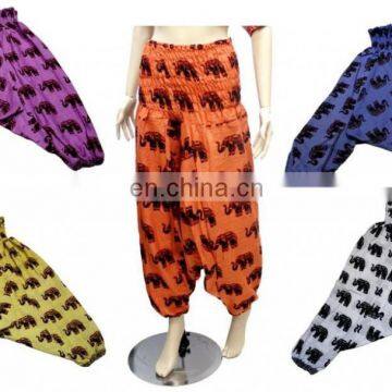 Elephant Printed harem Alibaba boho hippie dress Aladdin elastic pant cotton gypsy yoga pant for wholesale Trouser pant