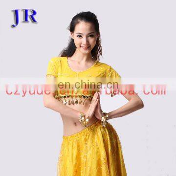 Egyptian Style Hanging Coins Belly Dance Costume Top for Women S-3008# photo-5