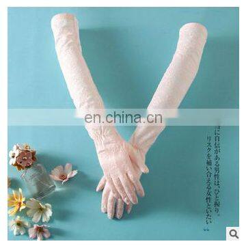 Cosplay maid lace glove pink long glove for lovely girl ladies glove